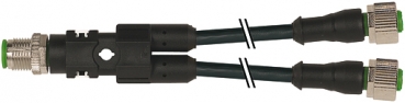 Murr M12 Splitter / M12 socket, straight 1m