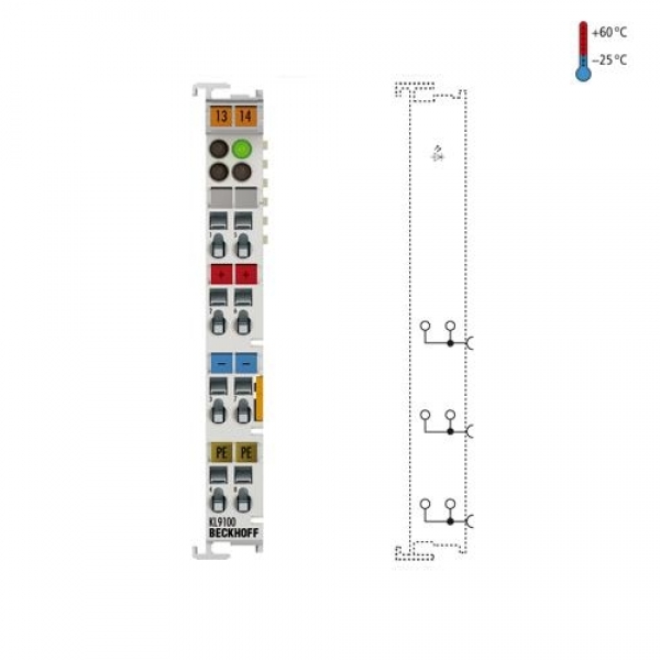 Beckhhoff KL9100 terminal de energia potencial, 24VDC